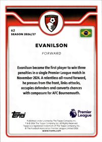 Evanilson - Topps Flagship Premier League Base Set 2026-27, Nr. 62