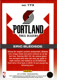 Eric Bledsoe - Panini Recon Base Set 2021-22, Nr. 173
