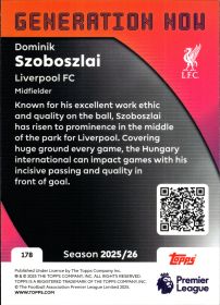 Dominik Szoboszlai - Topps Match Attax Premier League Generation Now 2025-26, Nr. 178