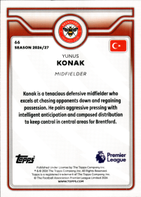 Yunus Konak - Topps Flagship Premier League Base Set 2026-27, Nr. 66