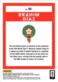 Brahim Díaz - Panini Donruss FIFA Road to World Cup Base Set 2025-26, Nr. 96