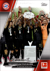 Nine Bundesliga Titles in a Row - Highlight Card - Topps Bundesliga 2021-22, Nr. 187
