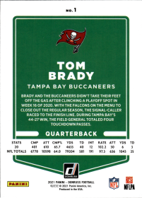 Tom Brady - Panini Donruss Base Set 2021, Nr. 1