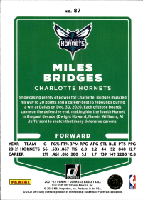 Miles Bridges - Panini Donruss Base Set 2021-22, Nr. 87