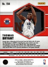 Thomas Bryant - Panini Mosaic Base Set 2020-21, Nr. 194