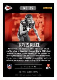 Travis Kelce - Panini Illusions Base Set 2021, Nr. 25 – Trophy Collection Starlight