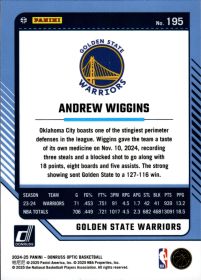 Andrew Wiggins - Panini Donruss Optic Base Set 2024-25, Nr. 195