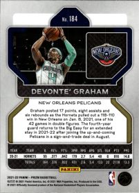 Devonte' Graham - Panini Prizm Base Set 2021-22, Nr. 184