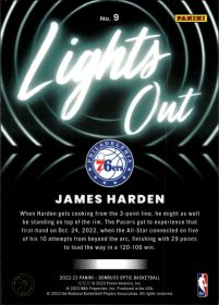 James Harden - Panini Donruss Optic Lights Out 2022-23, Nr. 9