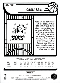 Chris Paul - Panini Hoops Base Set 2022-23, Nr. 165