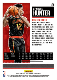 De'Andre Hunter - Panini Contenders Season Ticket 2020-21, Nr. 24