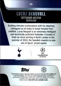 Lucas Bergvall - Topps Chrome UEFA Club Competitions Base Set 2025-26, Nr. 121