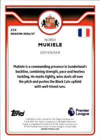 Nordi Mukiele - Topps Flagship Premier League Base Set 2026-27, Nr. 234