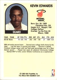 Kevin Edwards - NBA Hoops Base Set 1989-90, Nr. 41