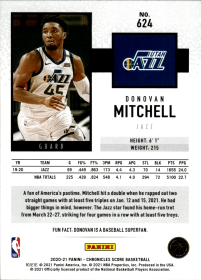 Donovan Mitchell - Panini Chronicles Base Set 2020-21, Nr. 624