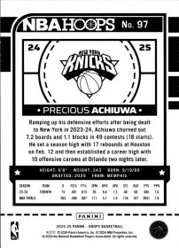 Precious Achiuwa - Panini Hoops Base Set 2024-25, Nr. 97