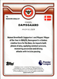 Mikkel Damsgaard - Topps Flagship Premier League Base Set 2026-27, Nr. 70