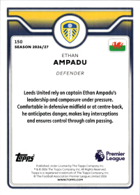 Ethan Ampadu - Topps Flagship Premier League Base Set 2026-27, Nr. 150