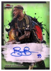 Denis Bouanga - Topps Finest MLS Base Card Autographs 2024, Nr. BA-DB – Autogramm, Nummeriert, Neon Green Refractor
