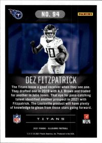 Dez Fitzpatrick - Panini Illusions Base Set 2021, Nr. 94 – Rookie Card