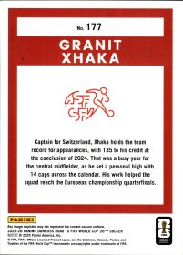 Granit Xhaka - Panini Donruss FIFA Road to World Cup Base Set 2025-26, Nr. 177