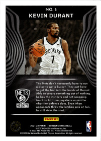 Kevin Durant - Panini Illusions Base Set 2021-22, Nr. 5