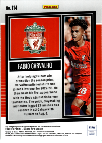 Fabio Carvalho - Panini Score FIFA Base Set 2022-23, Nr. 114