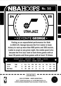 Keyonte George - Panini Hoops Base Set 2024-25, Nr. 50