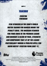 Yakubu - Topps Chrome Premier League The Streets Won't Forget 2025-26, Nr. SWF-5 – Insert