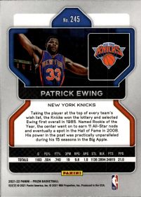 Patrick Ewing - Panini Prizm Base Set 2021-22, Nr. 245