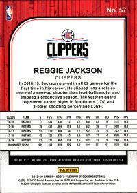 Reggie Jackson - Panini Hoops Premium Stock Base Set 2019-20, Nr. 57