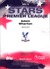 Adam Wharton - Topps Flagship Premier League Stars of the Premier League 2026-27, Nr. SPL 9 – Insert