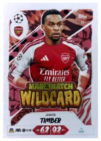 Jurriën Timber - Topps Match Attax UEFA Club Competitions Man of the Match Wildcard 2026-27, Nr. 23