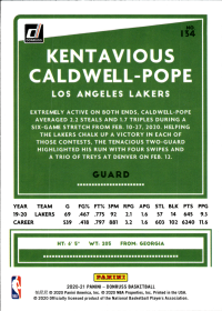 Kentavious Caldwell-Pope - Panini Donruss Base Set 2020-21, Nr. 134