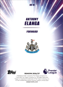 Anthony Elanga - Topps Flagship Premier League Nitro Boost 2026-27, Nr. NB 19 – Insert