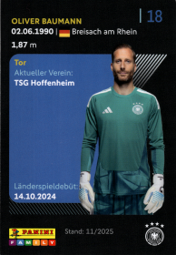 Oliver Baumann - Panini FIFA World Cup DFB-Sammelkarten 2026, Nr. 18