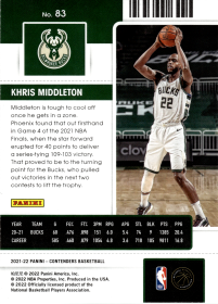 Khris Middleton - Panini Contenders Season Ticket 2021-22, Nr. 83