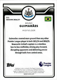 Bruno Guimarães - Topps Flagship Premier League Base Set 2026-27, Nr. 211