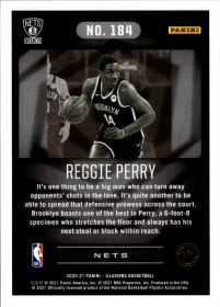 Reggie Perry - Panini Illusions Base Set 2020-21, Nr. 184 – Rookie Card