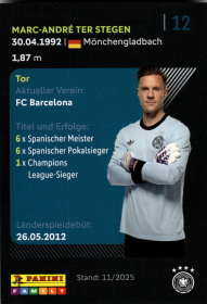 Marc-André Ter Stegen - Panini FIFA World Cup DFB-Sammelkarten 2026, Nr. 12