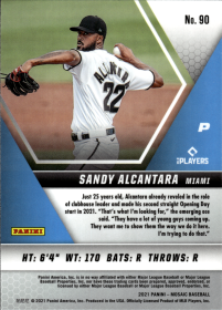 Sandy Alcantara - Panini Mosaic Base Set 2021, Nr. 90