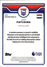 Azor Matusiwa - Topps Flagship Premier League Base Set 2026-27, Nr. 279