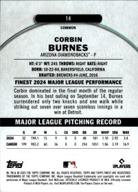 Corbin Burnes - Topps Finest Base Set 2025, Nr. 14