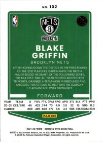 Blake Griffin - Panini Donruss Optic Base Set 2021-22, Nr. 102