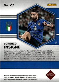 Lorenzo Insigne - Panini Mosaic FIFA Road to World Cup Base Set 2021-22, Nr. 27