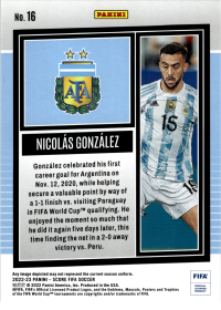 Nicolás González - Panini Score FIFA Base Set 2022-23, Nr. 16