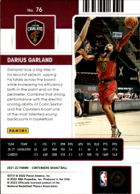 Darius Garland - Panini Contenders Season Ticket 2021-22, Nr. 76