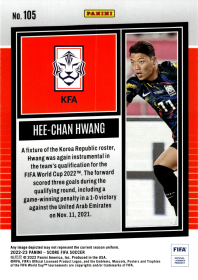 Hee-Chan Hwang - Panini Score FIFA Base Set 2022-23, Nr. 105