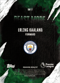Erling Haaland - Topps Flagship Premier League Beast Mode 2026-27, Nr. BM 17 – Insert