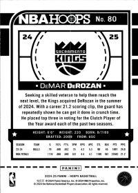 DeMar DeRozan - Panini Hoops Base Set 2024-25, Nr. 80